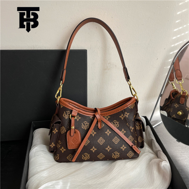 TB BHULAMTE Designer Luxury Bag, High-end Large-capacity Women's Bag 2025 New Printed Versatile Fashion Bag Elegant Women's Single-shoulder 