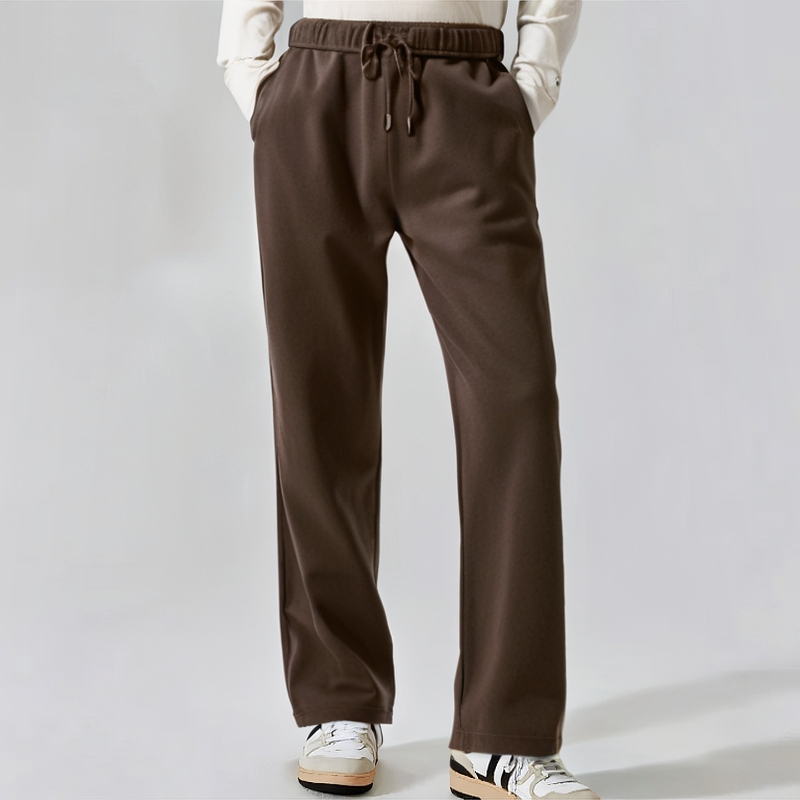 Sports Pants Straight Leg Sweatpants Womens Yoga Full Length Wide-leg Trousers Sets Women Clothes Studio-to-street Weekend City Jogger Wear with Pockets