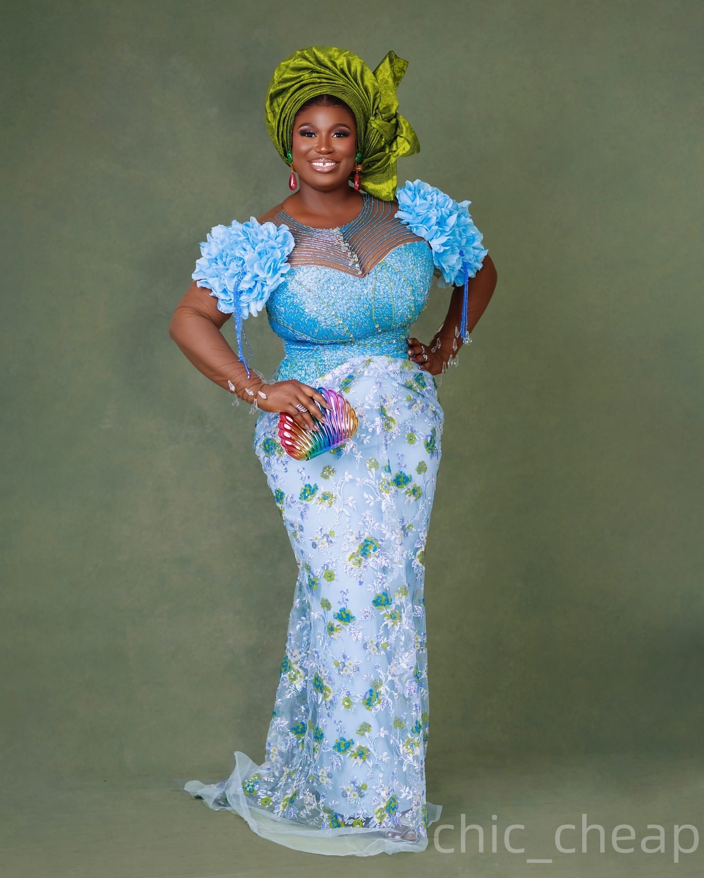 Aso Ebi Light Sky Blue Mermaid Prom Dresses 2025 Lace Crystals Flowers Evening Formal Party Second Birthday Engagement Gowns Plus Size Dress For Speci