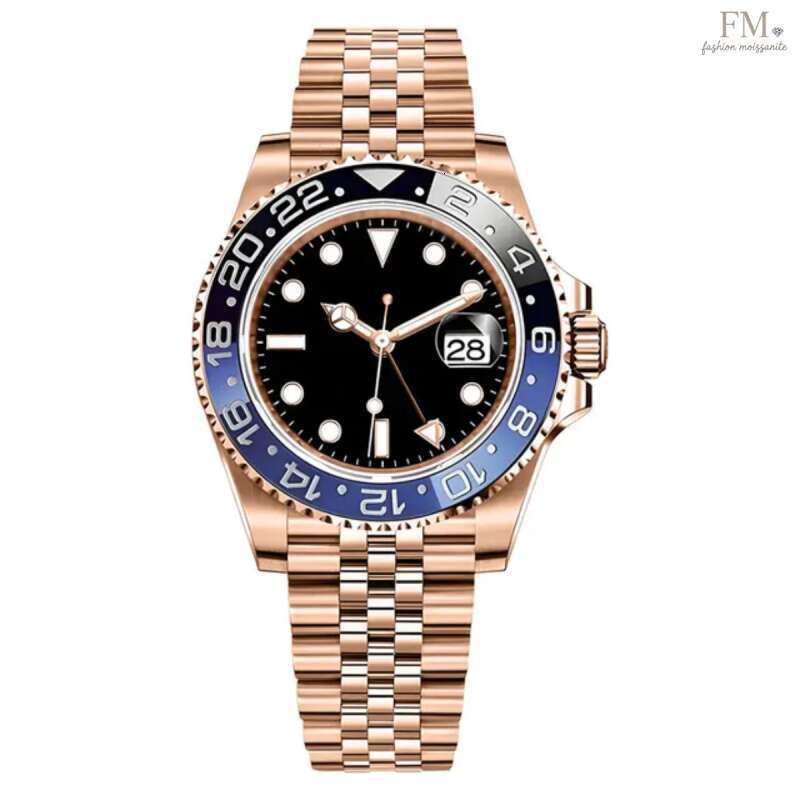 Designer Watch for Men - Luxury Automatic Mechanical Ceramic Watch, Full Stainless Steel, Sapphire Crystal, Luminous, 41mm, Wholesale Price for Single Purchase