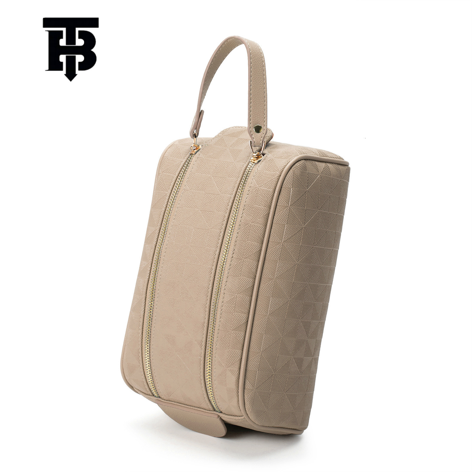 TB BHULAMTE Designer 2025 Fashion Embossed Portable Double-zipper Washbasin Storage Bag, Large Capacity Hand-held Makeup Bag Y260206