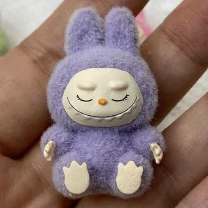 New Labubu Keychain Cartoon Creative 3D Doll Student Backpack Pendant Car Keychain Male Female Trend Gift M250419