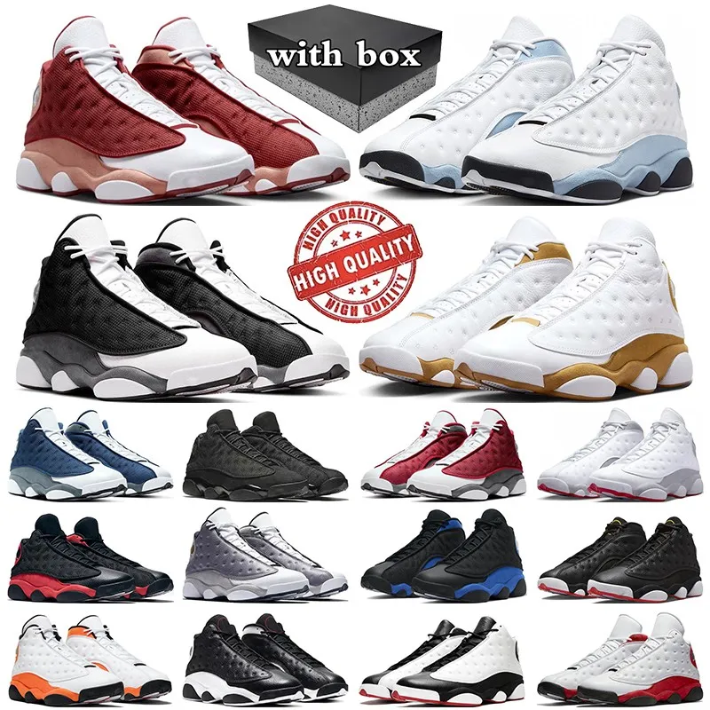 With Box Trainers 13s basketball shoes 13 men sneakers Dune Red Blue Grey Wheat Red Flint He Got Game designer mens trainers outdoor sports shoes