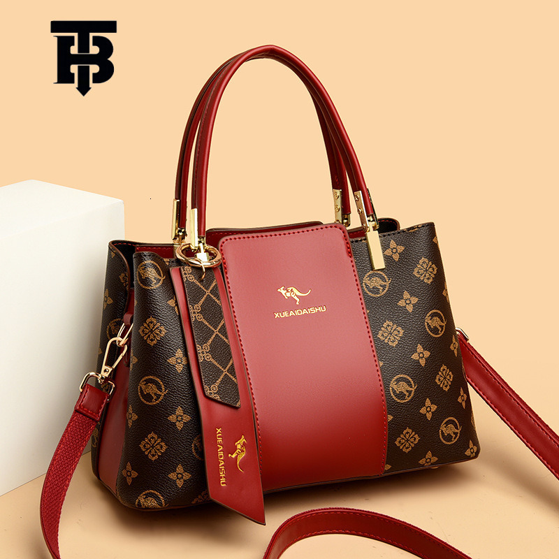 Tby BHULAMTE Designer Luxuriy Atmospheric Women's Handbag Fashion Printed Versatile Elegant Middle-aged Mom Shoulder Bag Free Shipping Business B