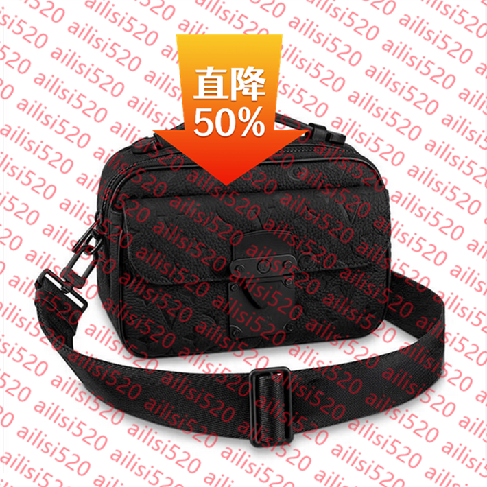 S LOCK Crossbody Bag Men Designer Messenger Bag Embossed Shoulder Bag Courier Macassars Handbag Luxury Cross body Purse Wallets M464546