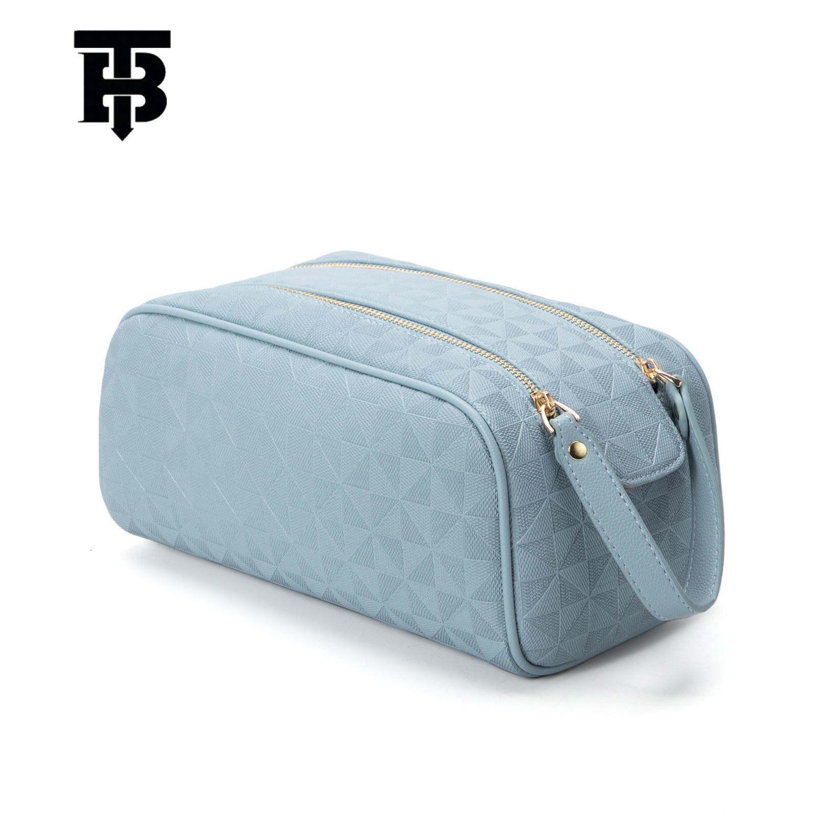 TB BHULAMTE Designer 2025 Fashion Embossed Portable Double-zipper Washbasin Storage Bag, Large Capacity Hand-held Makeup Bag Y260206