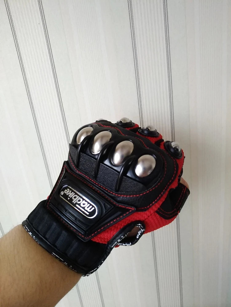 Tactical Gloves Steel Safety Outdoor Cycling Equipment Brass Knuckle Motorcycle Powersports Racing Bicycle Self Defence For Man 250901
