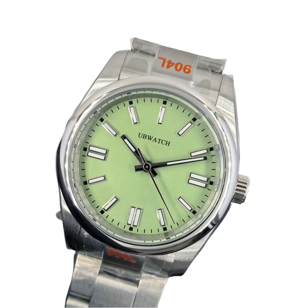 Jason007 Upgraded St9 Oyster 40MM U1 Automatic Sapphire Glass Mens Watches Fresh Natural Light Green Dial High Quality Stainless Steel Wristwatches