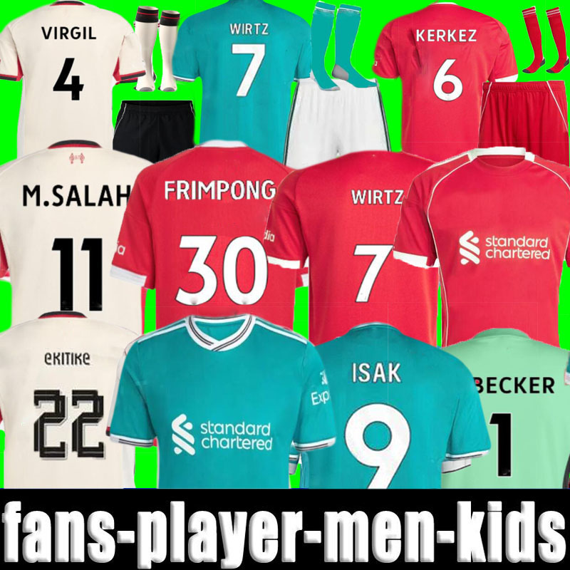 XXXL 4XL 25 26 MAC ALLISTER soccer jerseys DIOGO JOTA EkitikE 2025 2026 football shirt SZOBOSZLAI A.BECKER FRIMPONG Wirtz Kerkez men kids kits uniforms ISAK 2005 SALAH