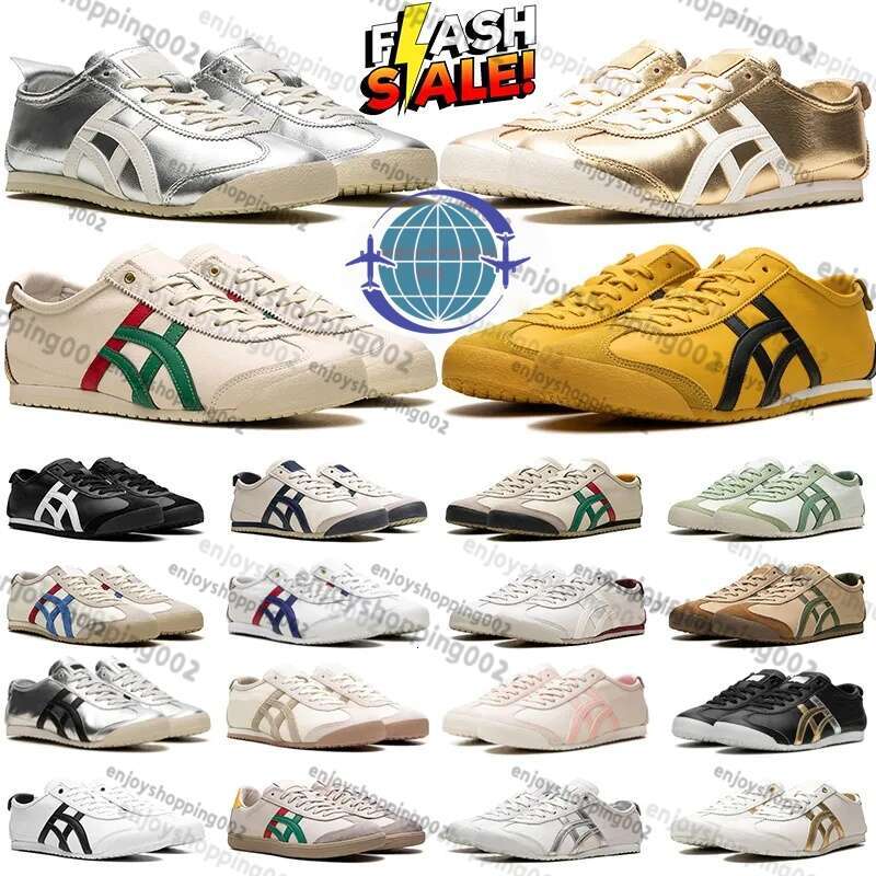 2025 New running shoes designer tiger mexico 66 men women sneakers Triple Black White Pure Sier mens womens outdoor sports trainers 36-45