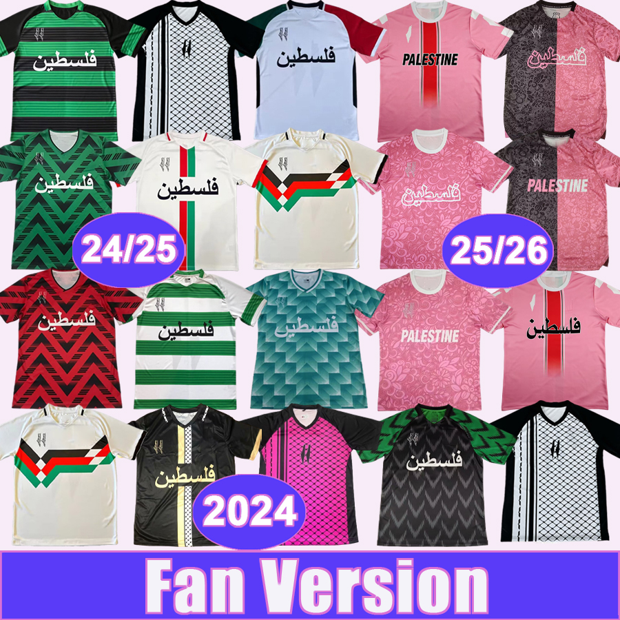 24 25 Palestine Mens Soccer Jerseys National Team #11 2024 Special Anniversary Retro Reprint Camouflage Edition Pink Black 25 26 Foootball Shirts
