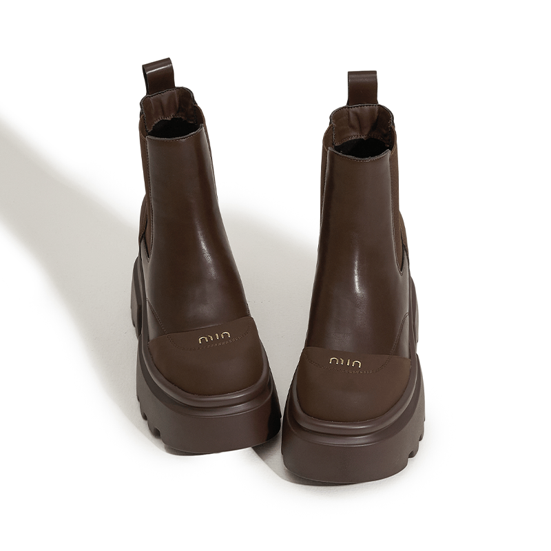 Autumn/Winter New! Women's Martin Boots - Chunky Sole, Hidden Heel, Ankle/Mid-Calf Slim Fit, Versatile Chelsea Boots