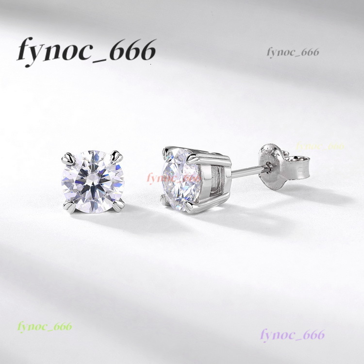 Moissanite Earrings S925 Sterling Silver Diamond Earrings D Color VVS Clarity Hypoallergenic Stud Earrings for Women