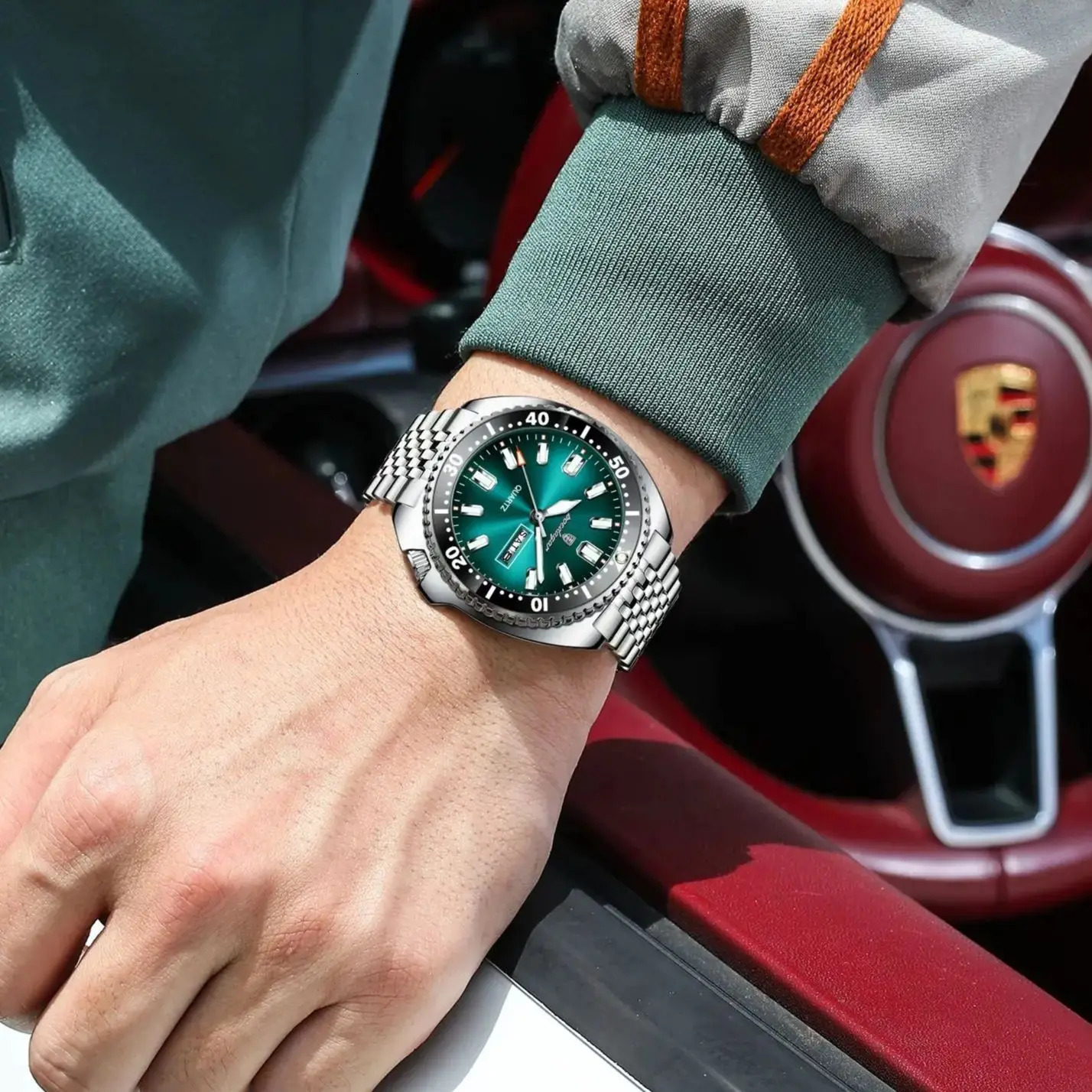 POEDAGAR Business Men Watch Date Week Waterproof Luminous Man Wristwatch Sports Stainless Steel Mens Quartz Watches Male 250912