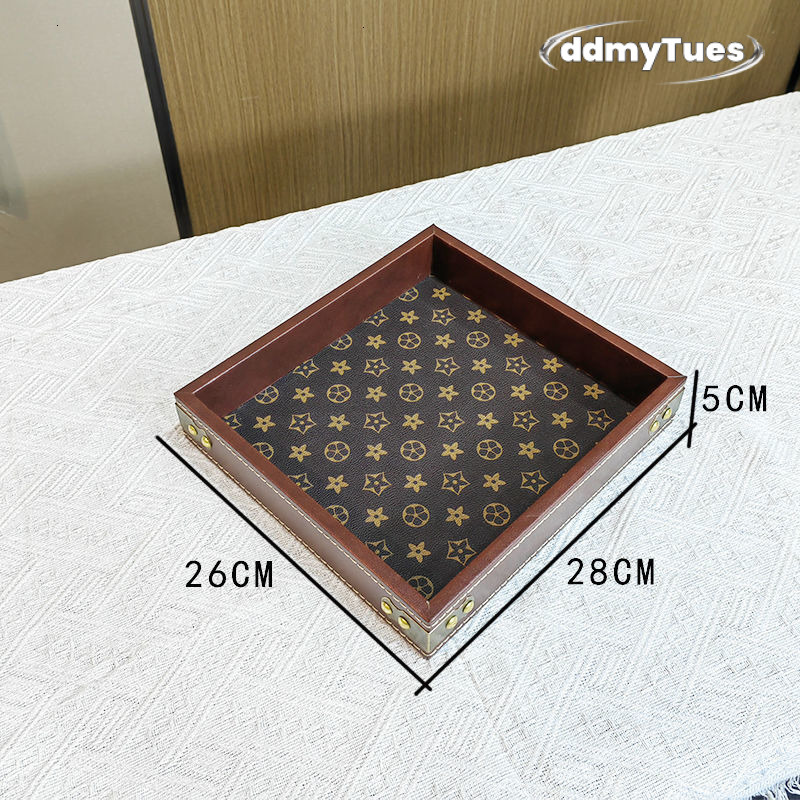 High-End Designer Walnut Wood Jewelry Rectangular Light Wooden Storage Wine Cup Water Cultural Play Tea Serving Tray 250721