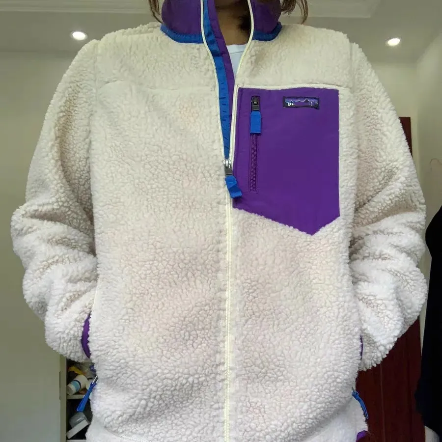 Men's Jackets Winter Men Lamb Wool Outdoor Down Male Thicken Furry Warm Comfortable Outerwear Stand Collar Zipper Fleece Coats pa ta