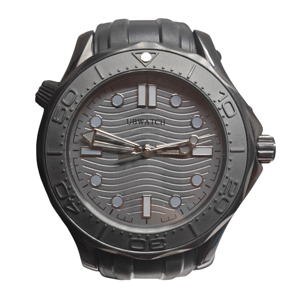 42MM Y1 Diver 300M Black Black Automatic Hardlex Glass Cool Black Wave Mens Watches Stainless Steel Personalized Man Wristwatches