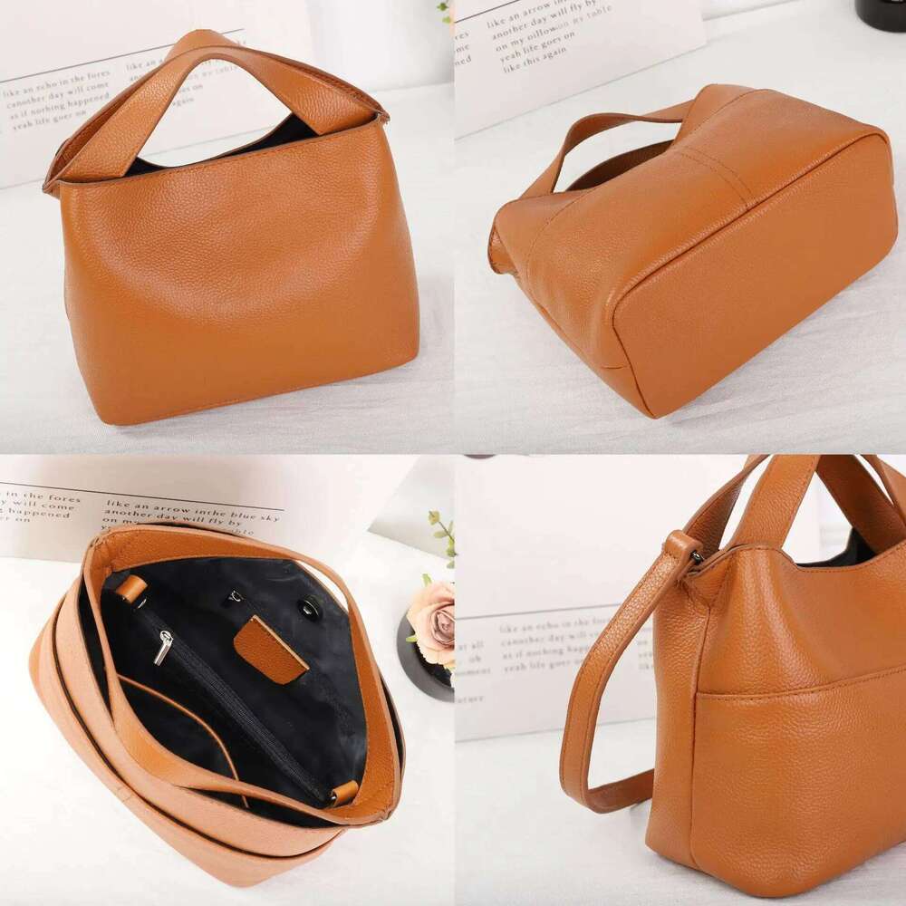 Women's Top-Grain Leather Work Tote Bag - Convertible Crossbody Laptop Purse For Commuting
