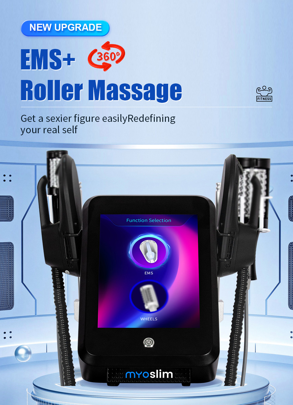 360 Degree Lift Face Weight Loss Fat Reduction Inner Ball Roller Body Sculpting Muscle Massage Slimming Beauty Equiment Black