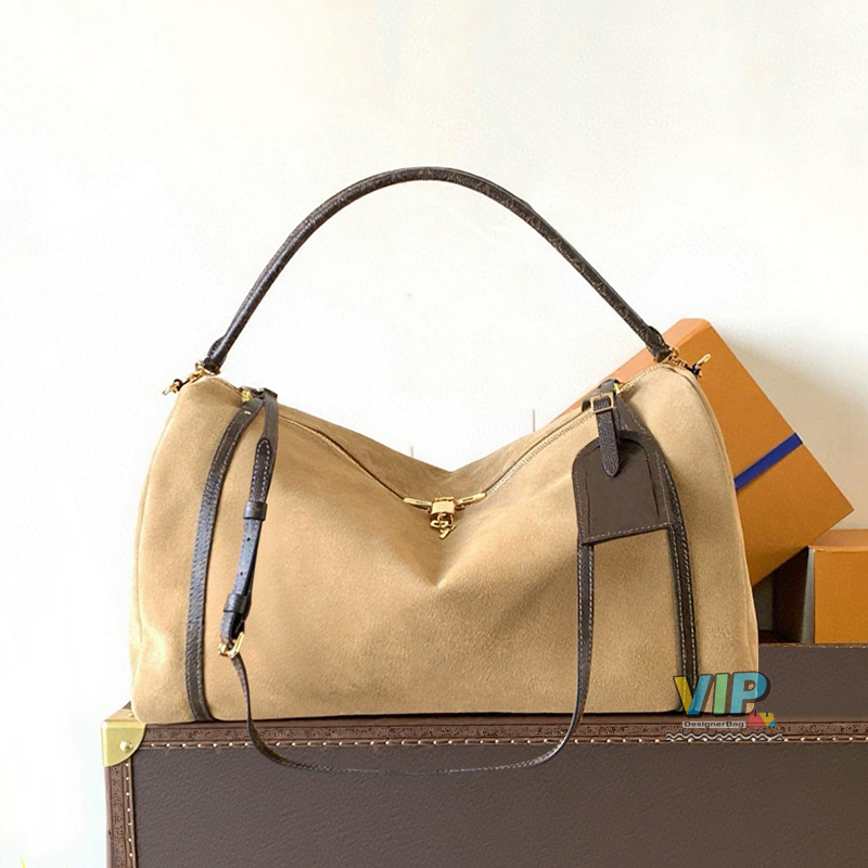 12A Premium Express Travel Suede large Tote bag Genuine leather women's Designer Bag Causal vintage Handbag Cross body Handle Is Removable Large capacity