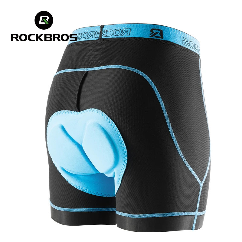 ROCKBROS Cycling Underwear Breathable NonSlip Men Sponge Pad Shorts Shockproof Bicycle Underpant Mtb Road Bike Riding 250901