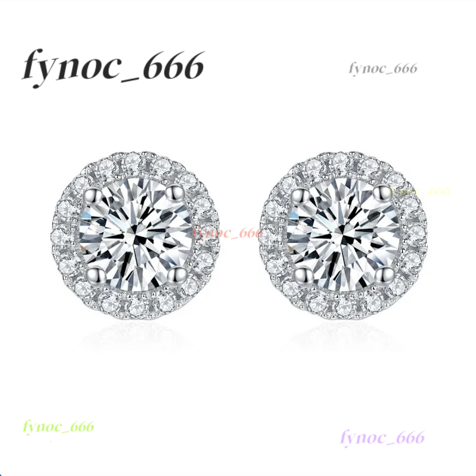 0.5ct 925 Sterling Silver round Moissanite Gemstone Earrings Elegant Stud Design for Women
