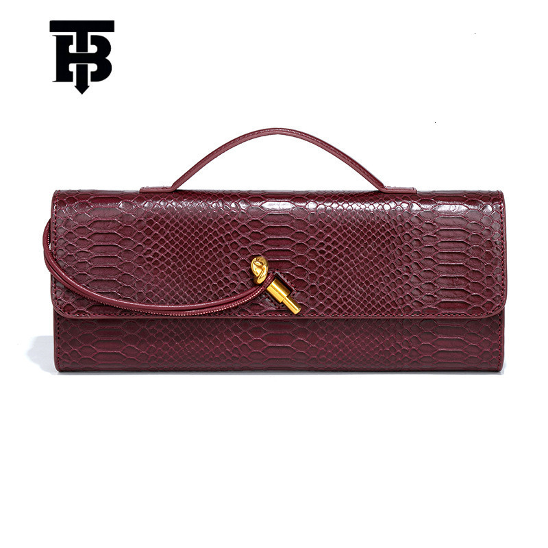 TB BHULAMTE Designer High-end Handheld Evening Dress Women's Bag Stone-patterned Baguette Bag Retro Niche Single-shoulder Crossbody Bag