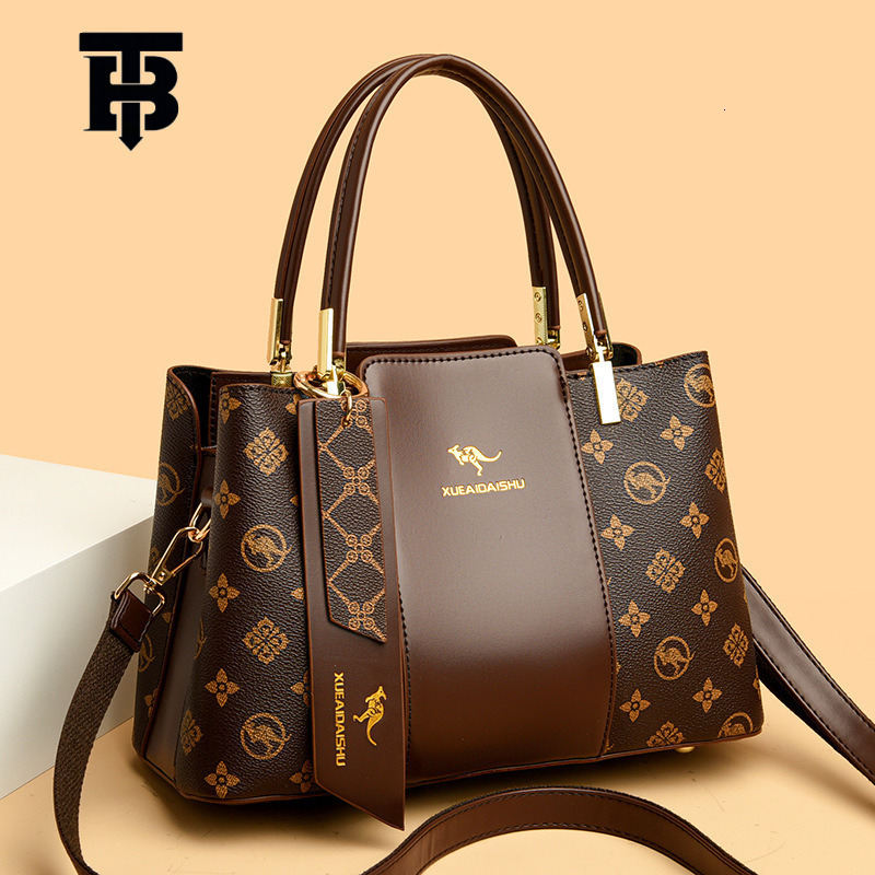 Tby BHULAMTE Designer Luxuriy Atmospheric Women's Handbag Fashion Printed Versatile Elegant Middle-aged Mom Shoulder Bag Free Shipping Business B