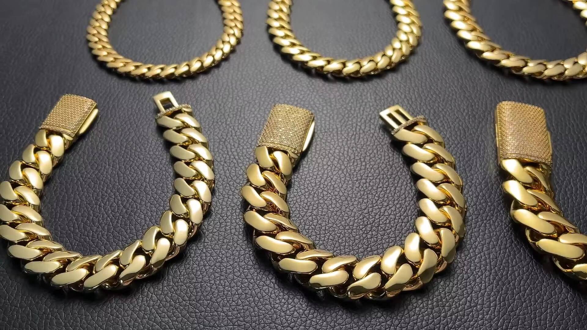 Customizable 14K 18K Gold Plated Stainless Steel Bracelet 12mm Miami Cuban Chain Chunky Pulseras De Hombre Fashionable Mens