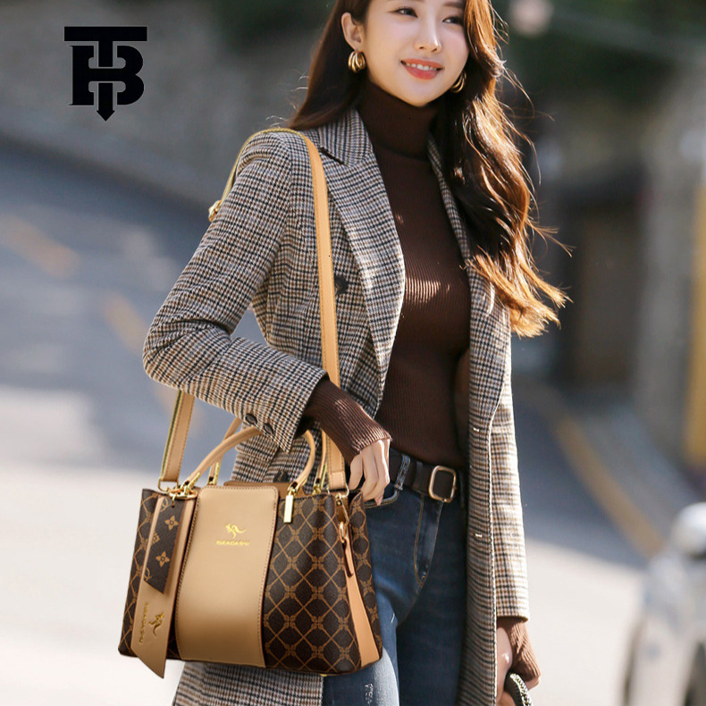 Tby BHULAMTE Designer Luxuriy Atmospheric Women's Handbag Fashion Printed Versatile Elegant Middle-aged Mom Shoulder Bag Free Shipping Business B