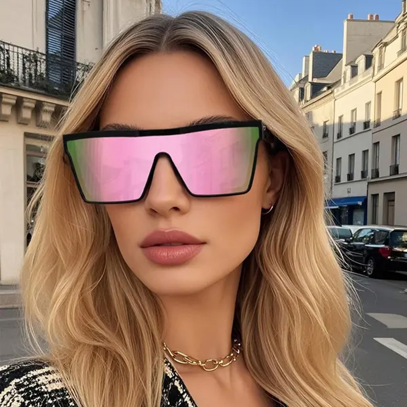 Unisex Street Trendy Frames Sunglasses, Trendy Casual Flat Top Sunglasses for Everyday Use, Fashion Styling Accessories for Outdoor Activities