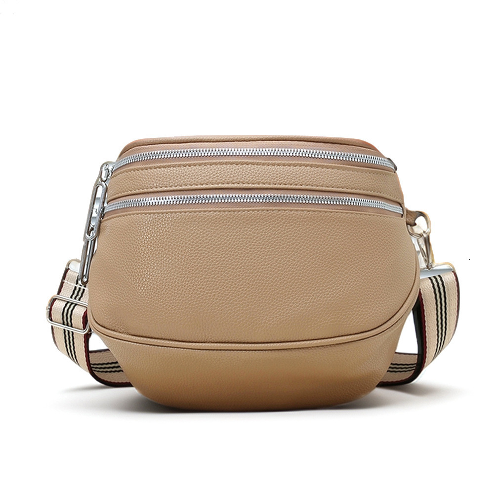 Women Stylish Crossbody Bag with Wide Strap Vintage Chest Bag PU Leather Fashion Sling Bag Female Daily Dating Bag