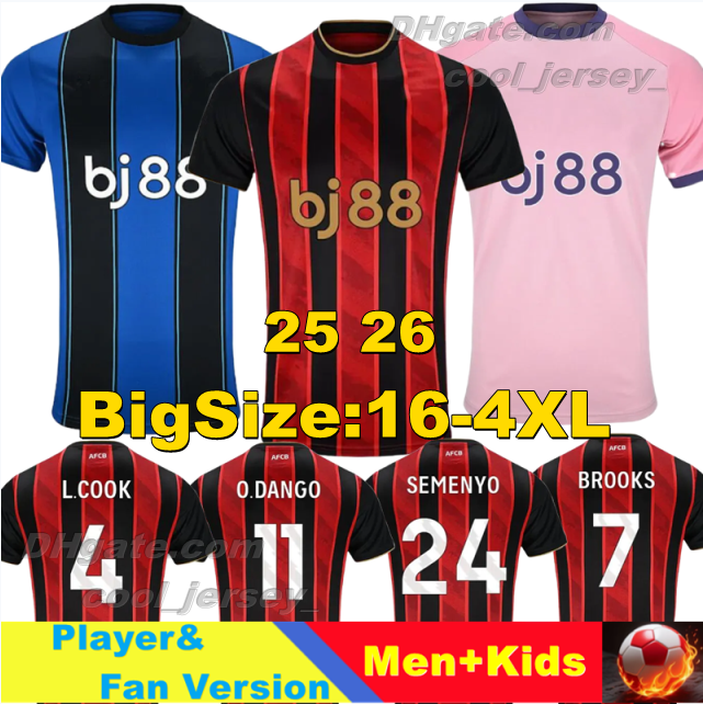 25 26 Bournemouth Soccer Jerseys EVANILSON SEMENYO O.DANGO L.COOK Football Shirts Men 2025 2026 ENES UNAL SINISTERRA BROOKS CHRISTIE KLUIVERT Men Uniforms kids kits