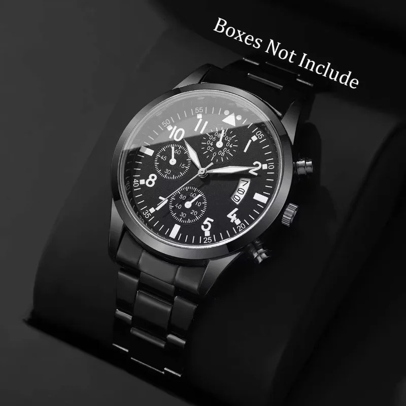 Quartz Watches for Man Luminous Men Wristwatch Classic Calendar Male Business Steel Clock Relogio Masculino Saati 250901
