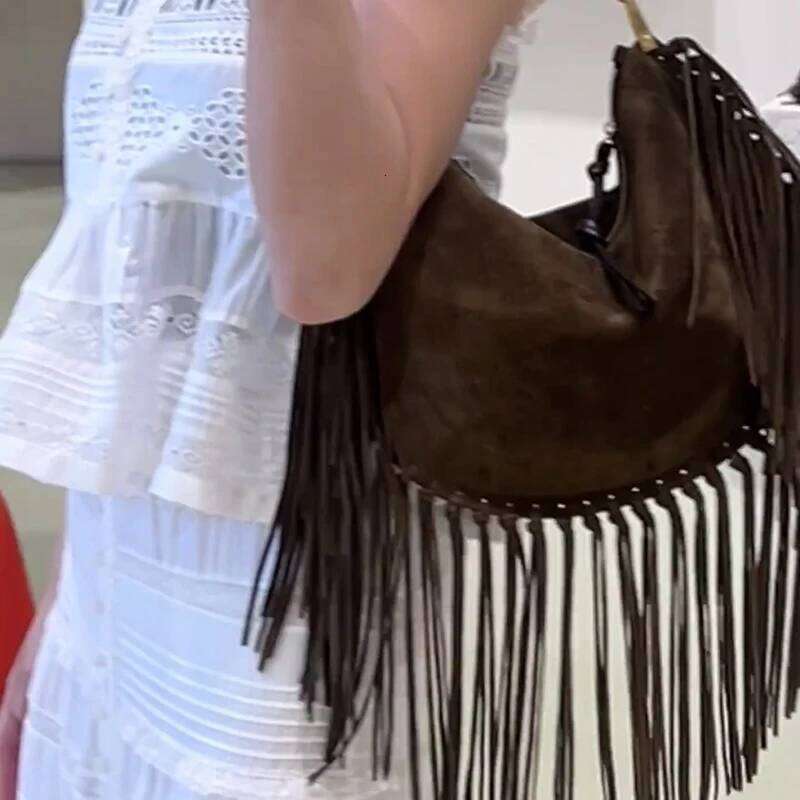 Bohemian Style Shoulder Women 2025 Trend High Quality Faux Suede Tassel Tote Bag Large Capacity Fashion Designer Female Bags