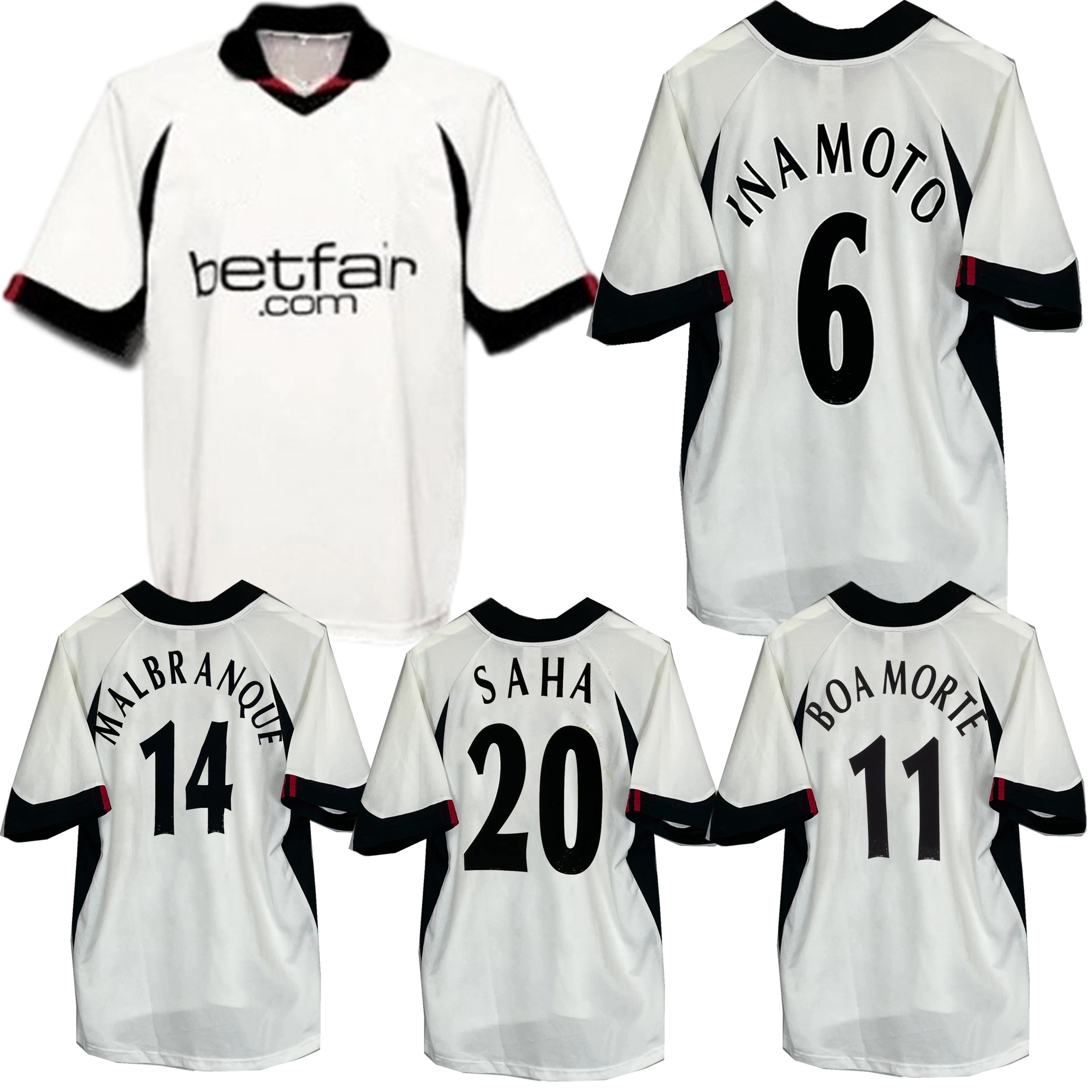 2002 2003 Fulham Retro Soccer Jersey 02 03 Inamoto Marlet Vintage Home vintage classic Football Shirt