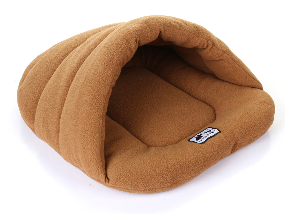 Bed Small Dog Puppy Kennel Sofa Warm Nest Polar Fleece Material House Cat Sleeping Bag Washable Pet Mat 240803