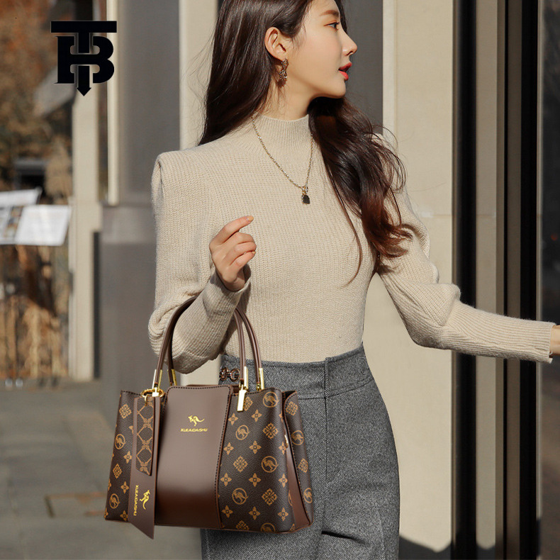 Tby BHULAMTE Designer Luxuriy Atmospheric Women's Handbag Fashion Printed Versatile Elegant Middle-aged Mom Shoulder Bag Free Shipping Business B