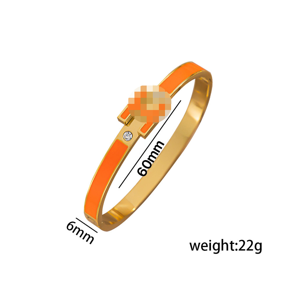 Jewelry Bracelets Cuff Durable Luxury Gold Titanium Steel Bracelet with Fade Resistance Stylish Accessory Gift Idea