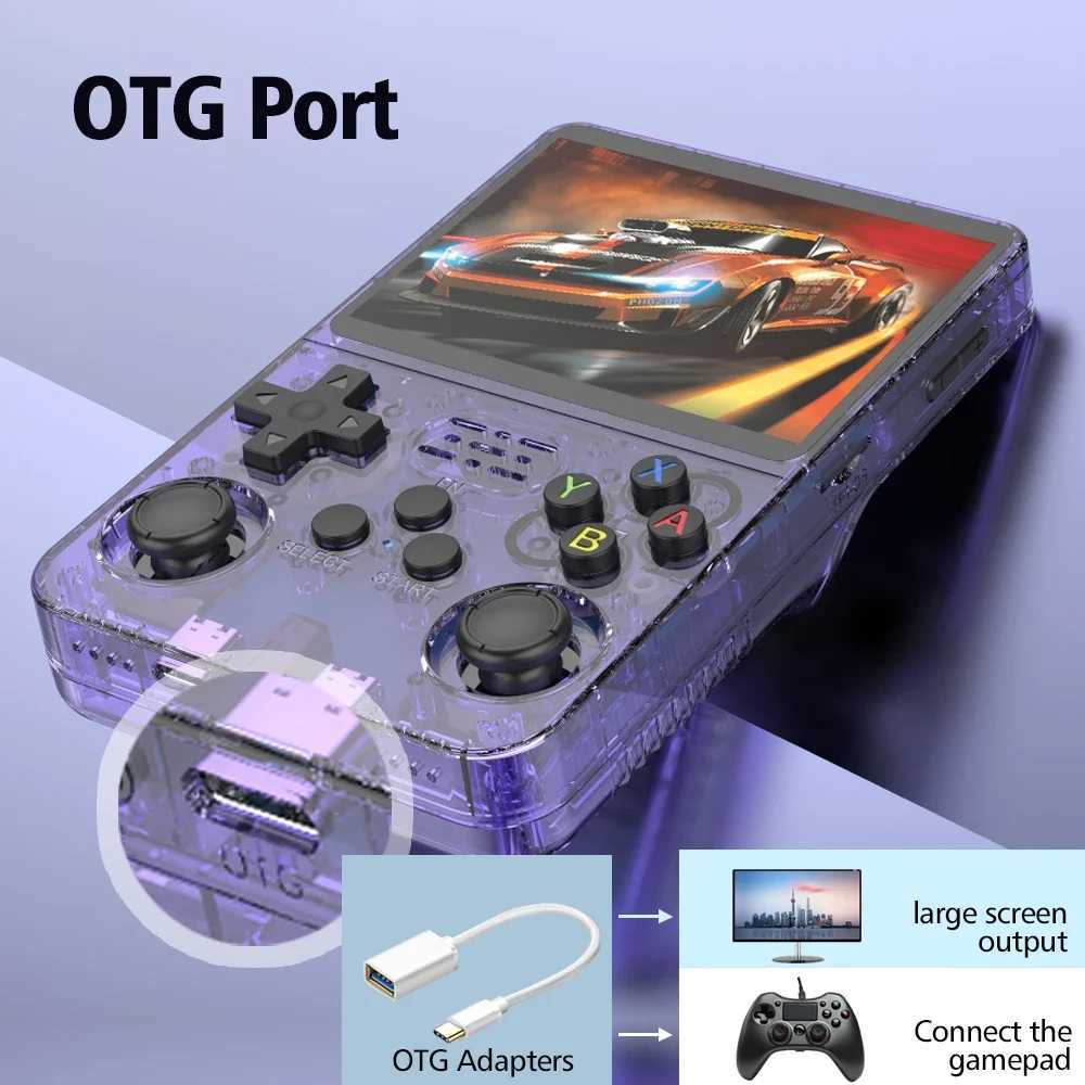 NEW R36S 128GB Retro Handheld Video Game Console Linux System 35 Inch IPS Portable Pocket 64GB Gaming Boys Gift D250901