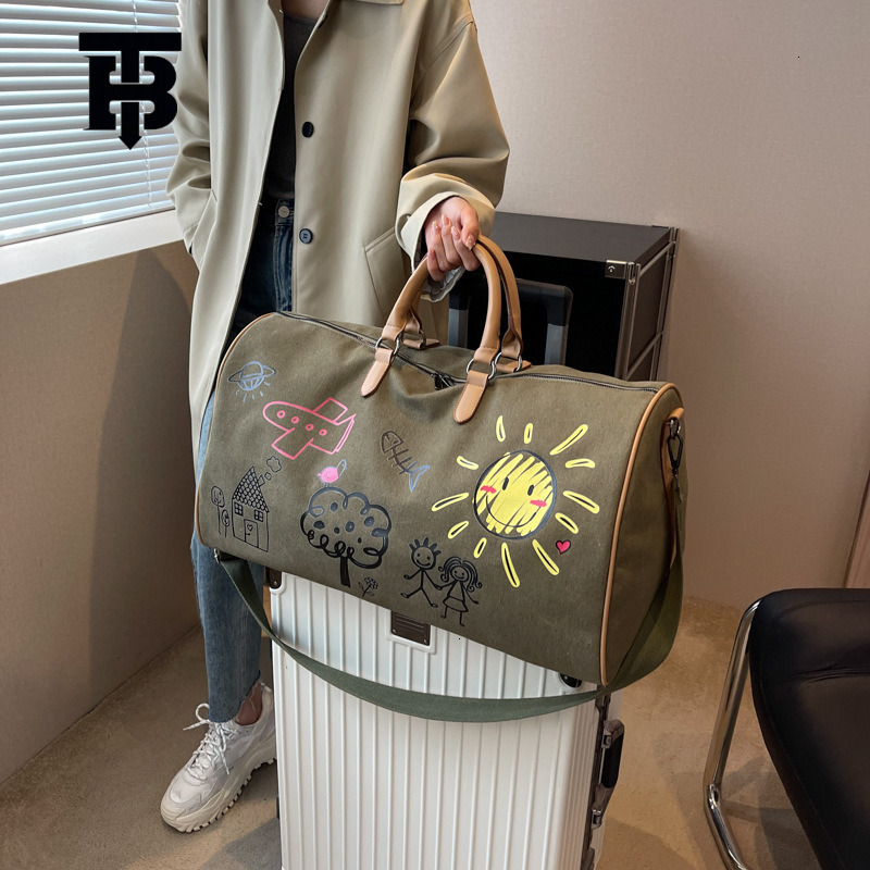 TB BHULAMTE Custom Graffiti Travel Dry Wet Luxury bag Separation Gym Short Business Trip Luggage Large Capacity Printed Logo Yoga Bag Y260225