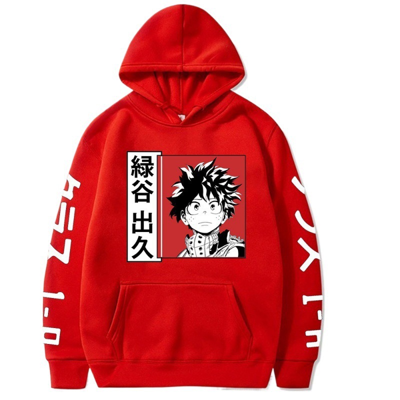 My Hero Academia Izuku Hoodie Japanese Anime Printed Hooded Top - C22