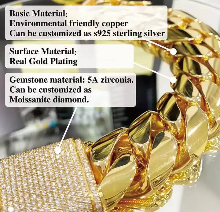 Custom Size Necklace HipHop Jewelry 12mm Link Chain 10k 14k 18k Gold Miami Cuban Chain With