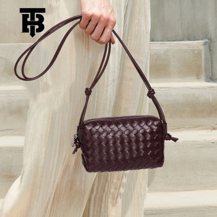 BHULAMTE Solid Color Woven Shoulder Fashion Trend Square Mini Handbag Designer Luxury Casual Crossbody Bag Free Shipping XJ260206