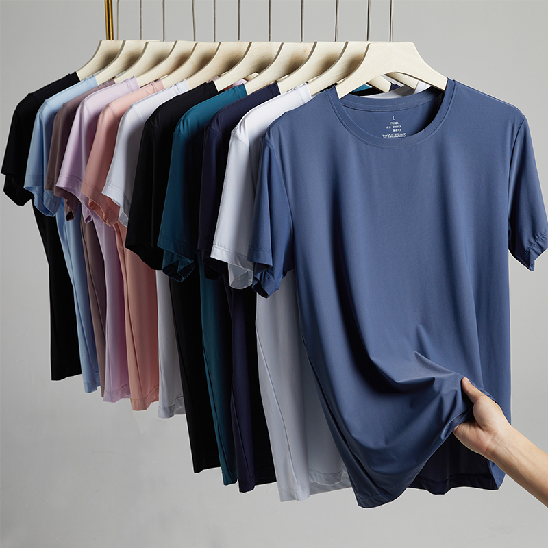 couples ice cold round neck t shirt lightweight breathable moisture wicking for summer comfort