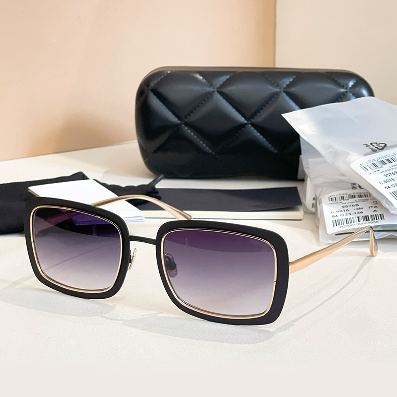 Designer Sunglasses For Women Men Metal Rectangle Gradient Eyewear 9576 Luxury Sunglasses Fashion Outdoor Goggles UV400 Glasses With box