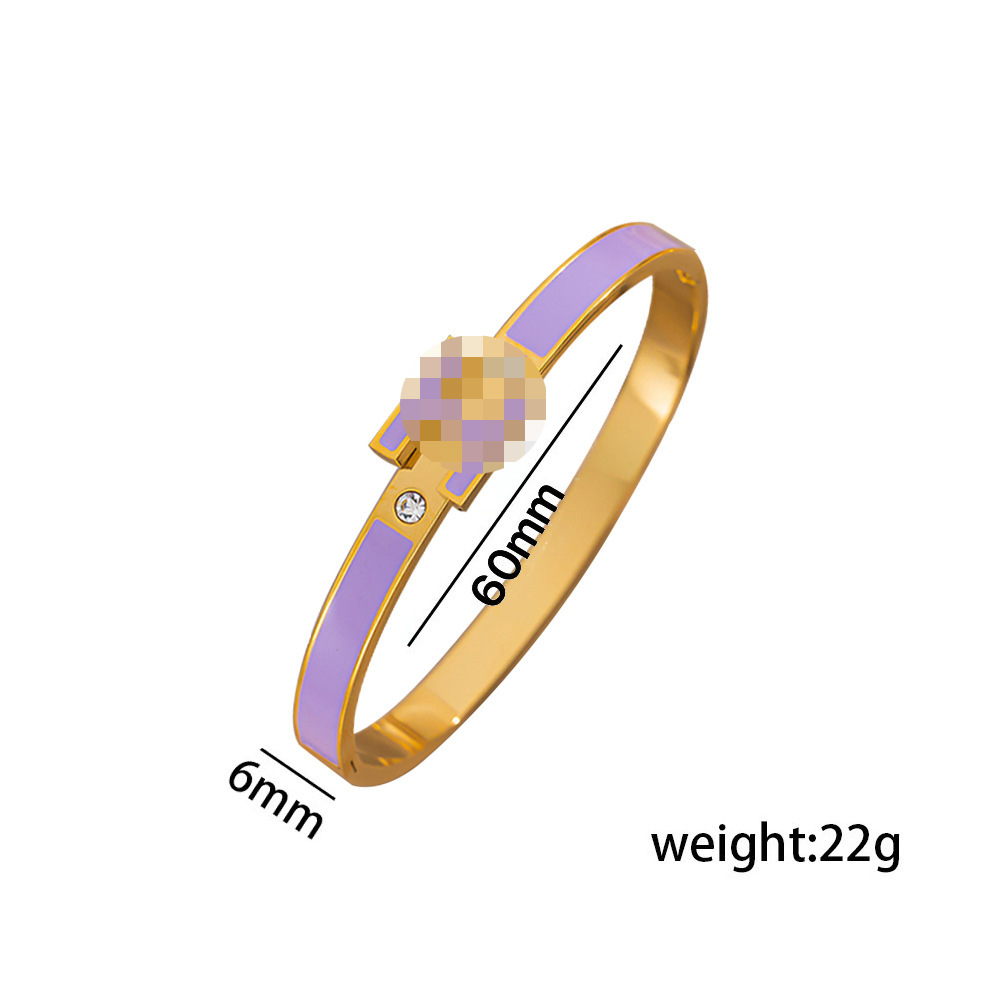 Jewelry Bracelets Cuff Durable Luxury Gold Titanium Steel Bracelet with Fade Resistance Stylish Accessory Gift Idea