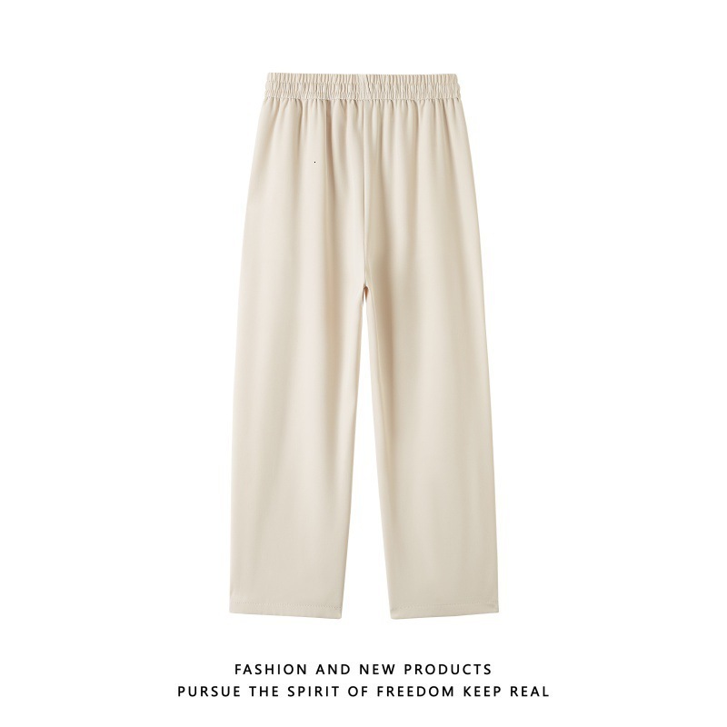 Mens Lightweight Pants Casual Solid Color Sweatpants Straight Drawstring Breathable Baggy Loose Pants Streetwear Trousers Men 250702