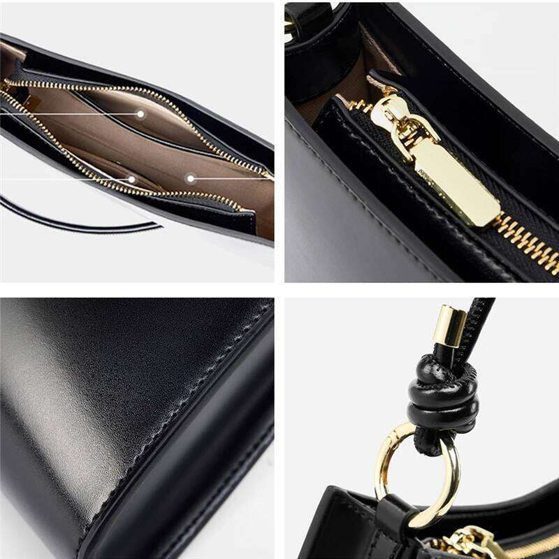Toptrends Smooth Genuine Leather Underarm Shoulder Bags For Women 2025 Designer Evening Party Purses Cute Ladies Handbags