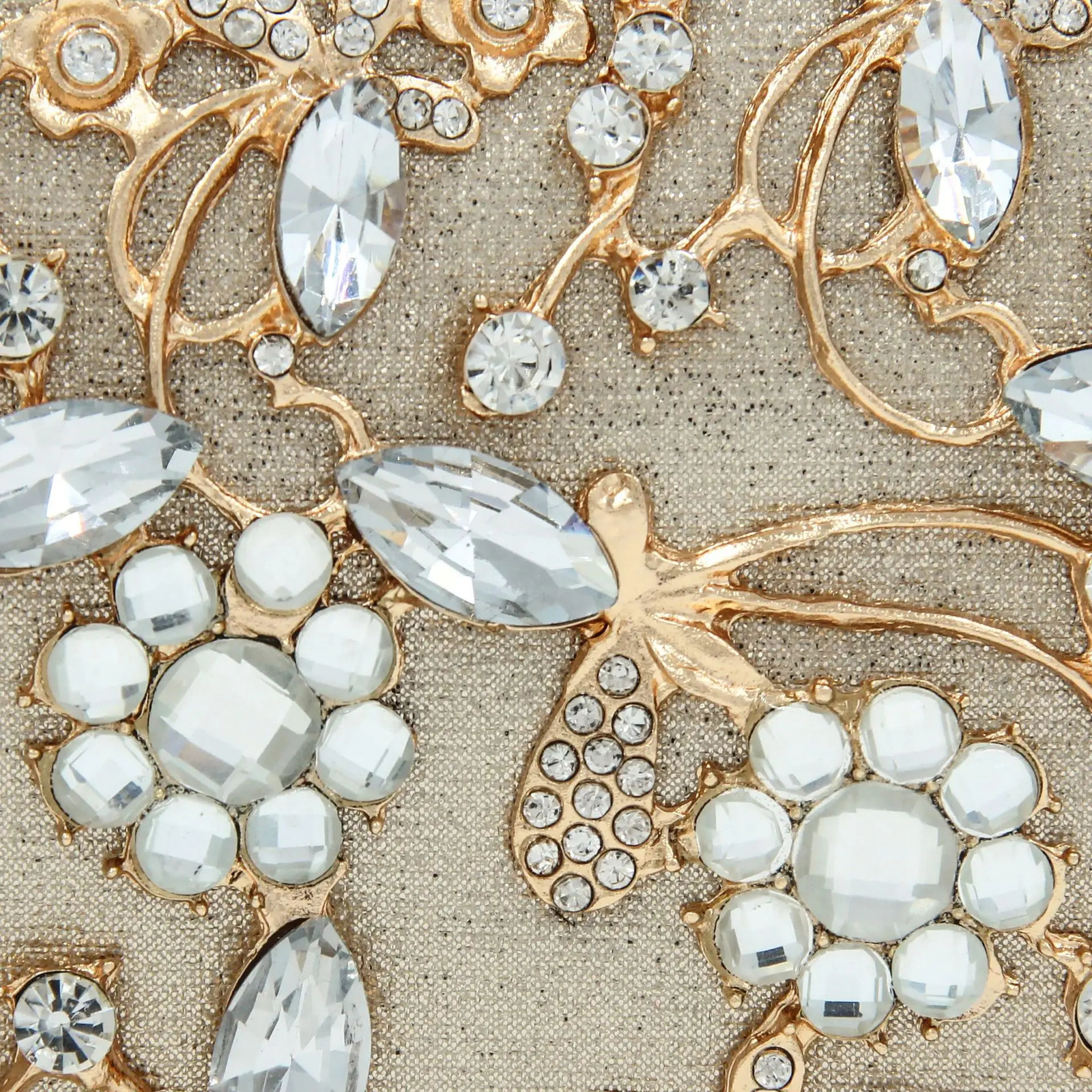 Shining Rhinestone Flower Plant Decoration Buckle Hard Box Small Bag Classy Texture Handmade Gold Inlaid Womens Clutch Evening 250908